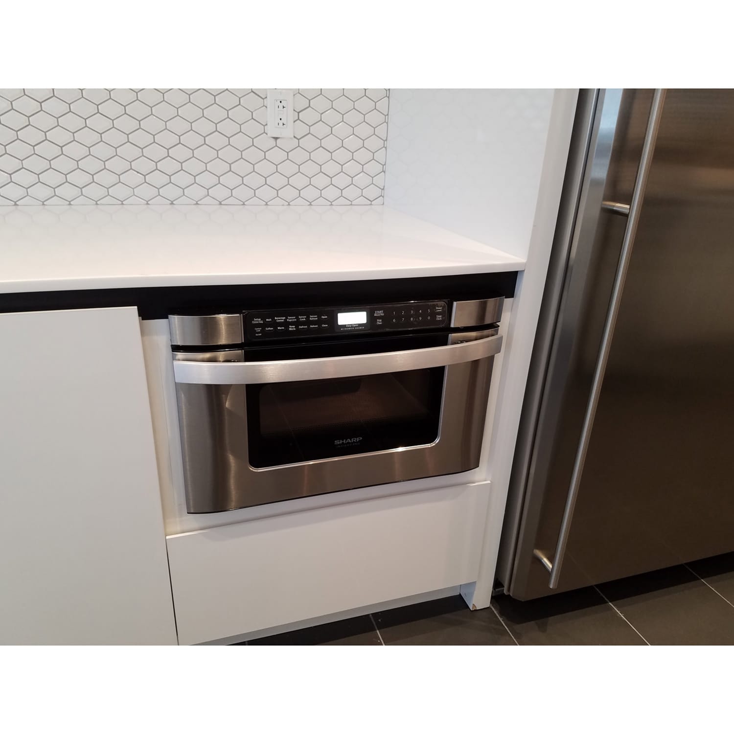Sharp 24 in. 1.2 cu. ft. 950W Low Profile Drawer Microwave with Sensor Cooking - Stainless Steel, , hires