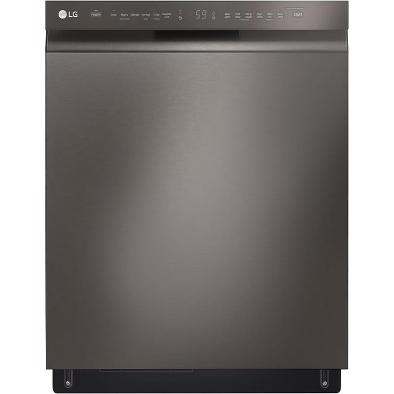 LG 24 in. Front Control Dishwasher with 48 dBa Sound Level, 3rd-Rack, Dynamic Dry & Pocket - Black Stainless, Black Stainless, hires