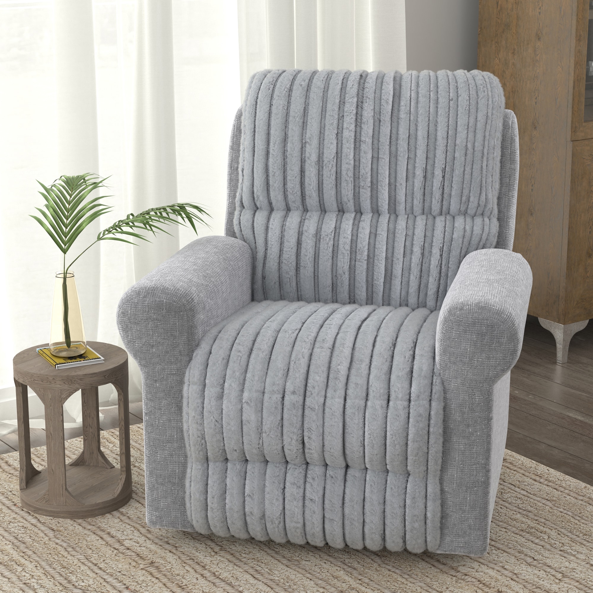 Catnapper Foxy Swivel Glider Recliner - Nickel, , hires