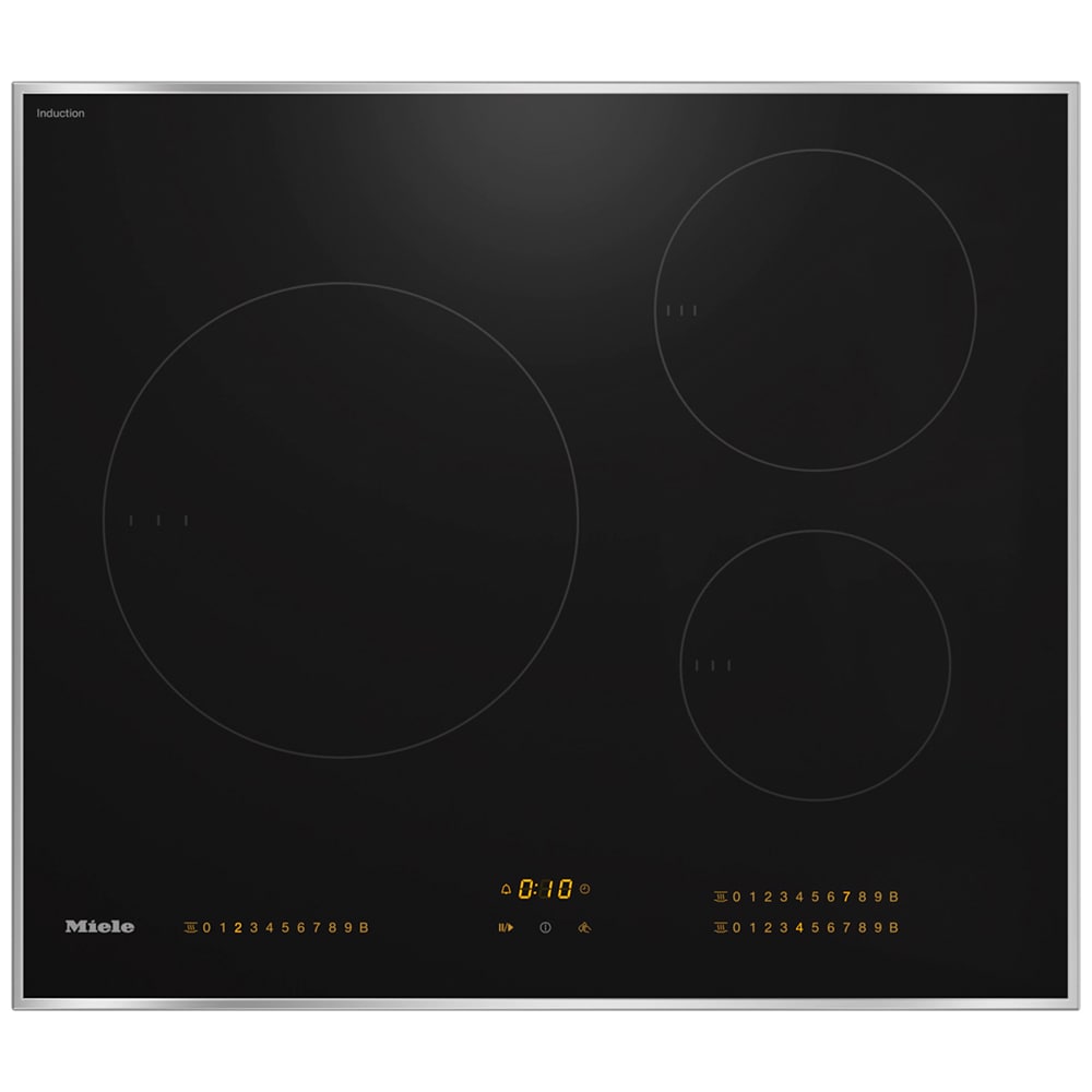 Miele 24 in. Induction Smart Cooktop with 3 Smoothtop Burners Black