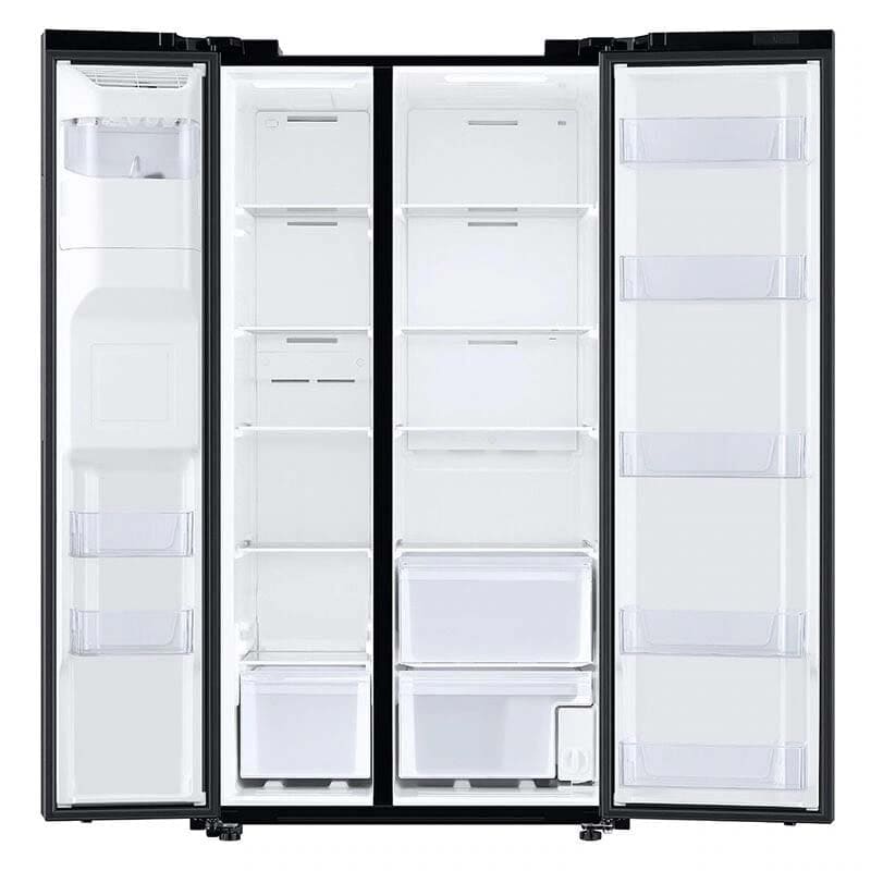 Samsung 36 in. 27.4 cu. ft. Side by Side Refrigerator with Ice & Water Dispenser - Black Stainless, Black Stainless, hires