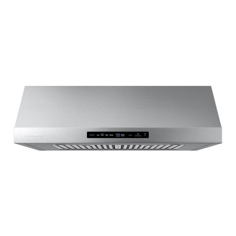 Samsung 30 in. Smart Convertible Standard Style Range Hood with 390 CFM, 4 Fan Speeds & 2 LED Lights - Stainless Steel, Stainless Steel, hires
