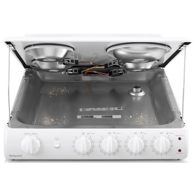 Hotpoint 24 in. 2.9 cu. ft. Electric Range with Coil Burners - White, , hires