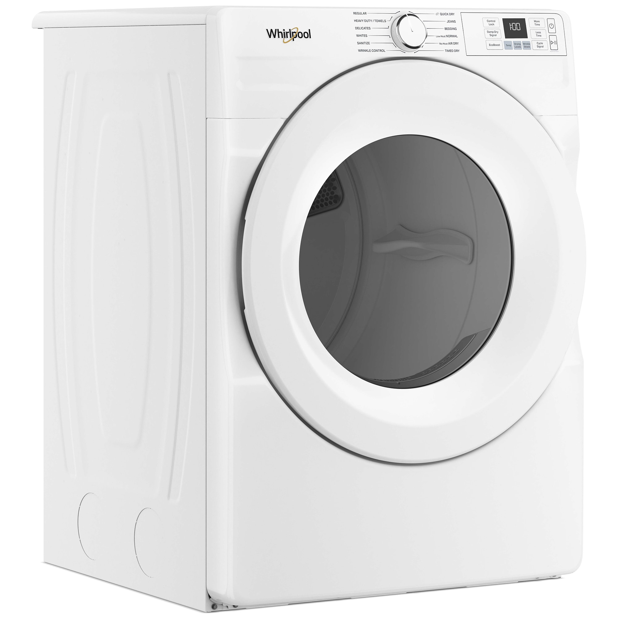 Whirlpool 27 in. 7.4 cu. ft. Stackable Electric Dryer with Quick Dry Cycle & Sanitize Cycle - White, , hires