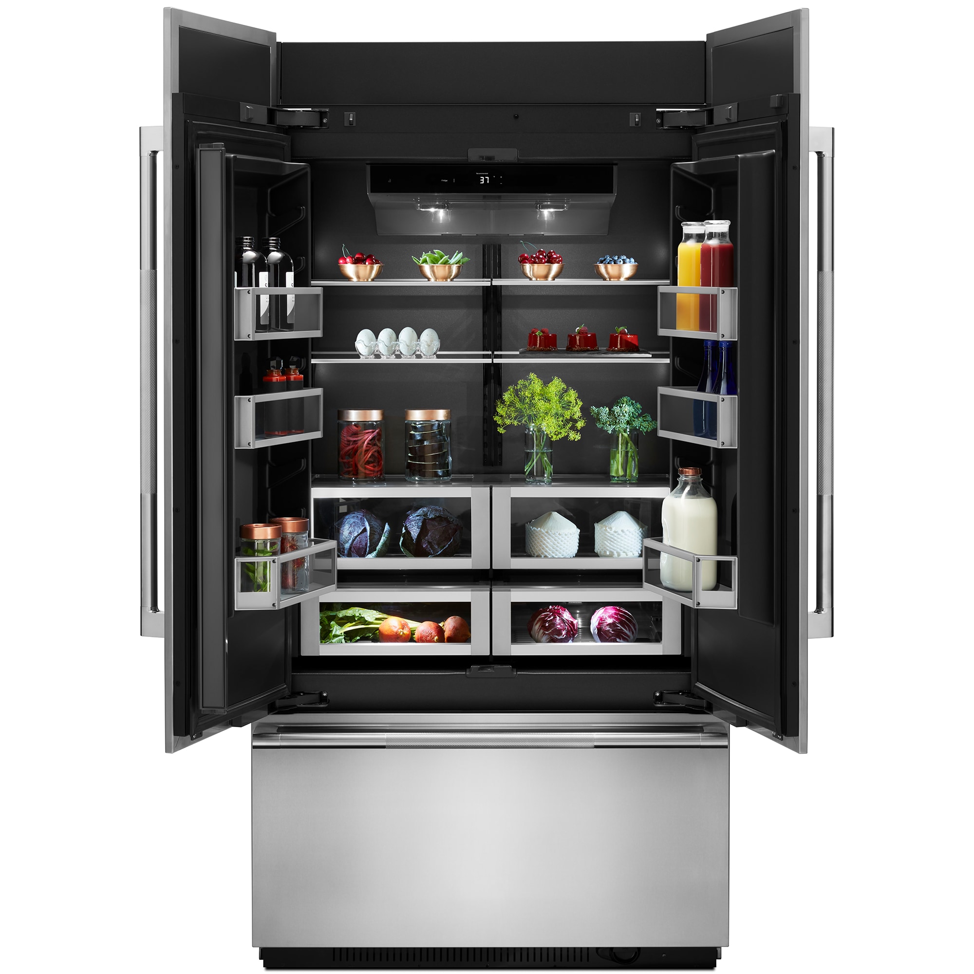 JennAir 42 in. 24.2 cu. ft. Built-In Counter Depth French Door Refrigerator with Ice Maker - Custom Panel Ready, , hires