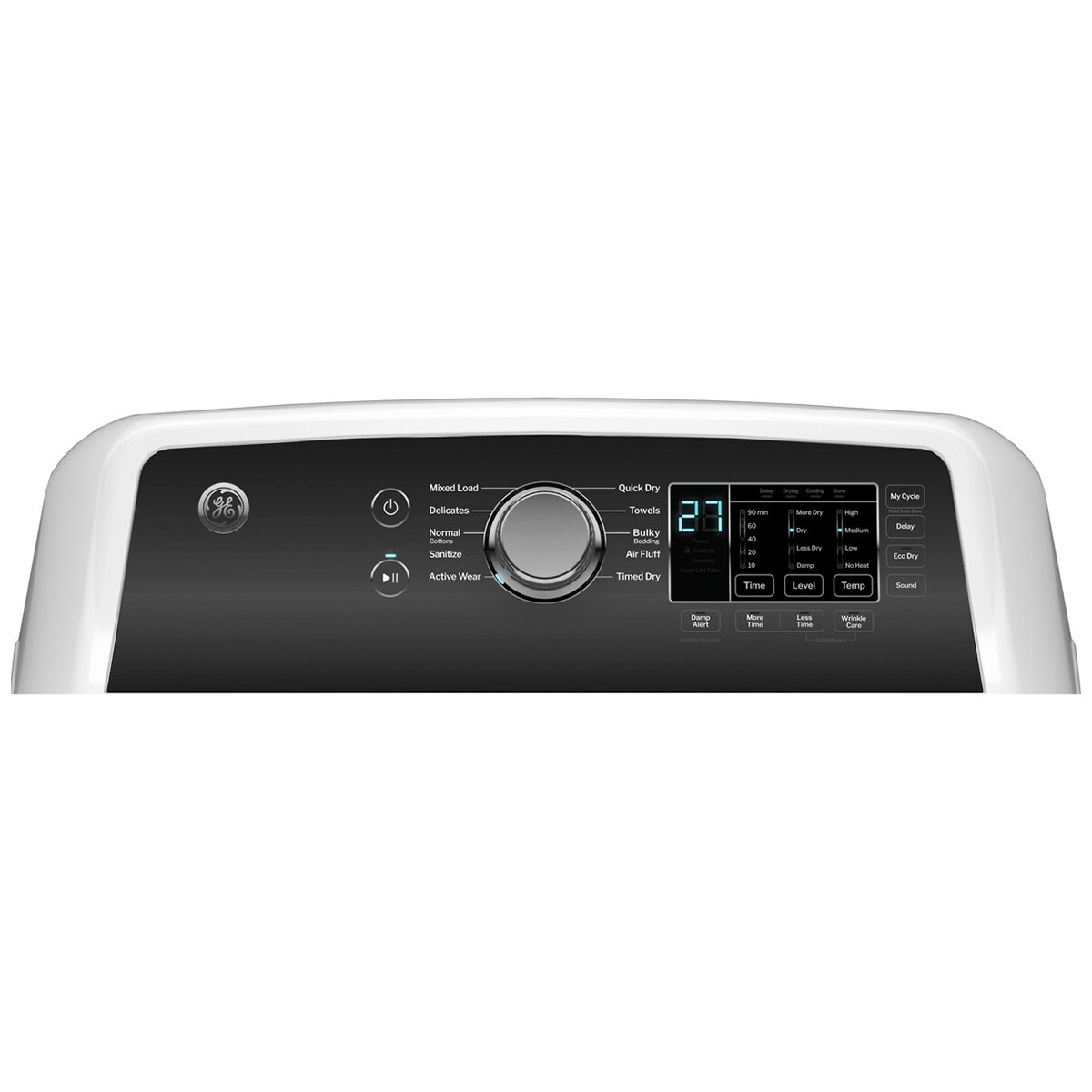 GE 27 in. 7.4 cu. ft. Gas Dryer with Sanitize Cycle & Sensor Dry - White, , hires