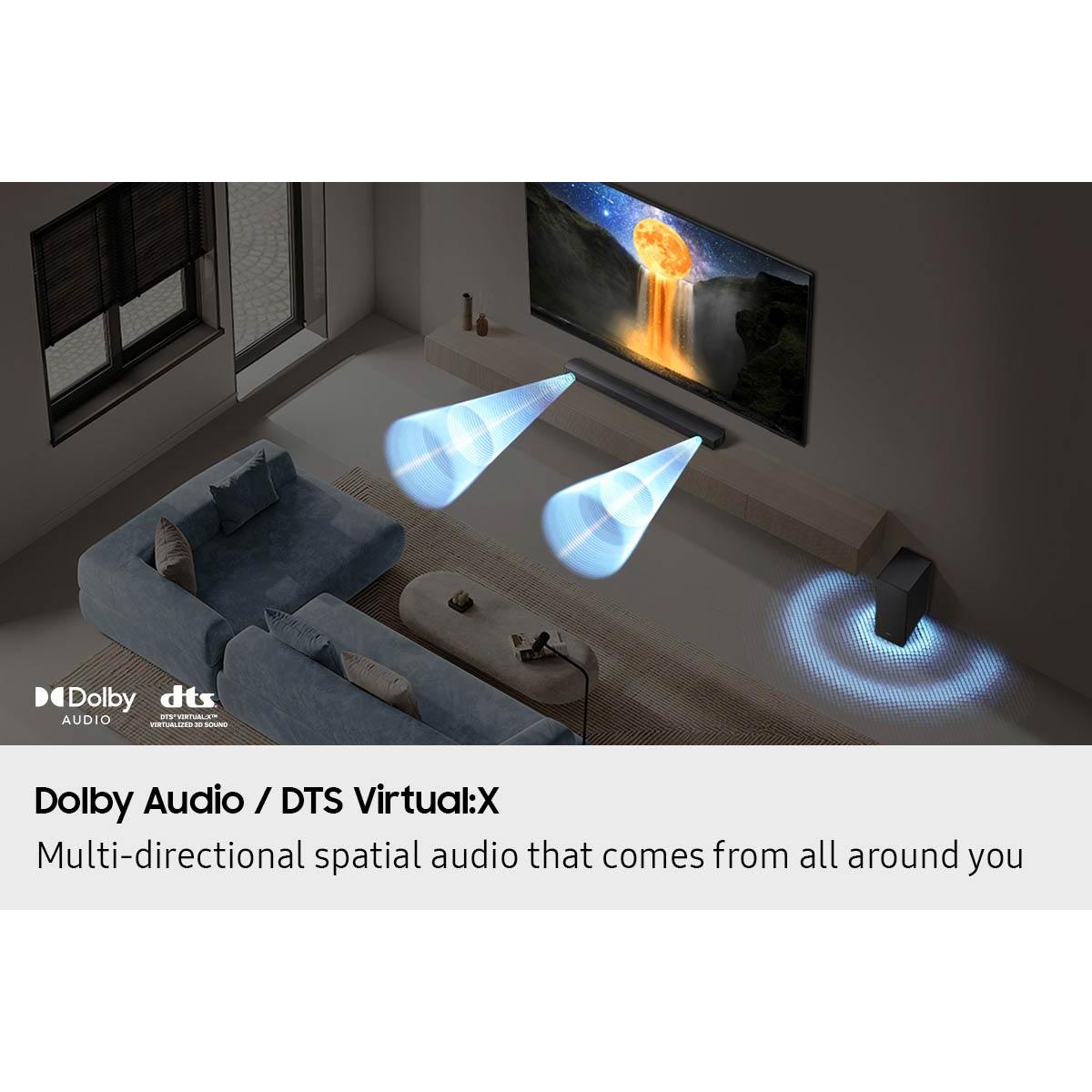 Samsung B-Series 3.1 Channel Sound Bar with Bluetooth & Wireless Subwoofer - Black, , hires