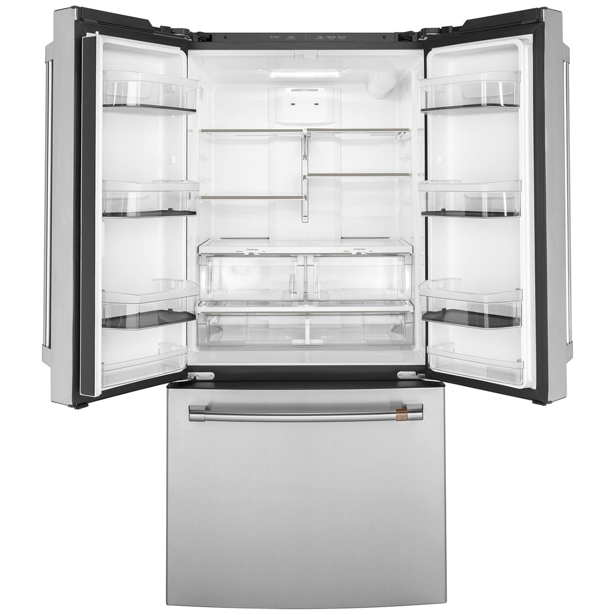 Cafe 33 in. 18.6 cu. ft. Counter Depth French Door Refrigerator with Internal Water Dispenser - Stainless Steel, Stainless Steel, hires