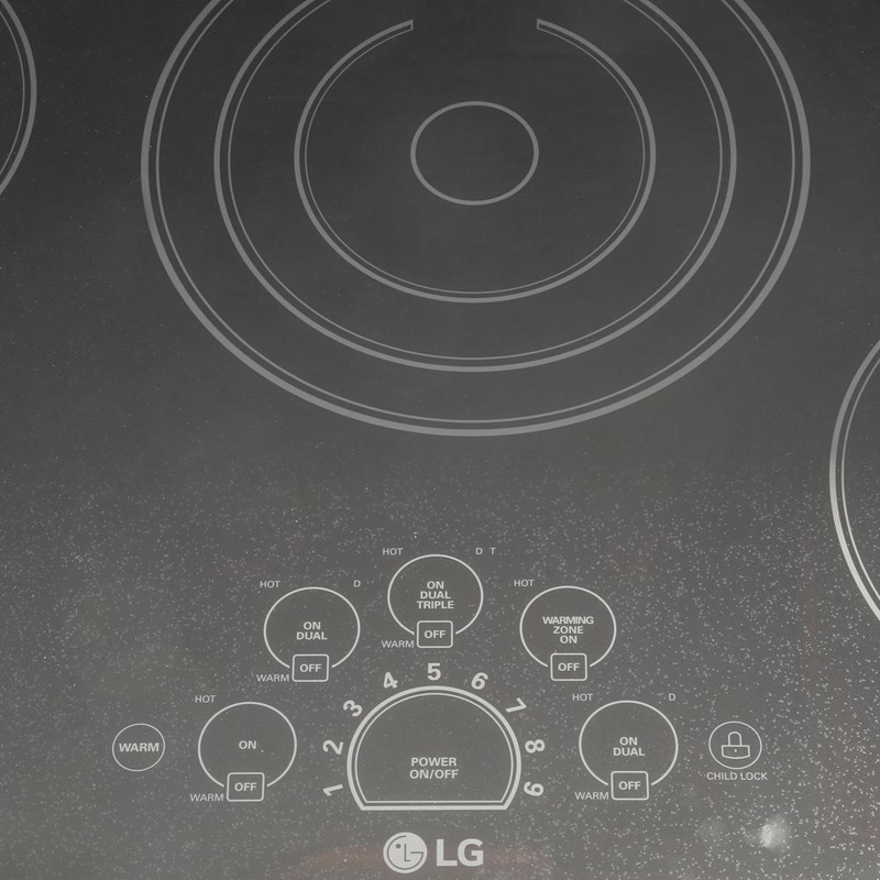 LG 36 in. Electric Cooktop with 5 Smoothtop Burners Black P.C