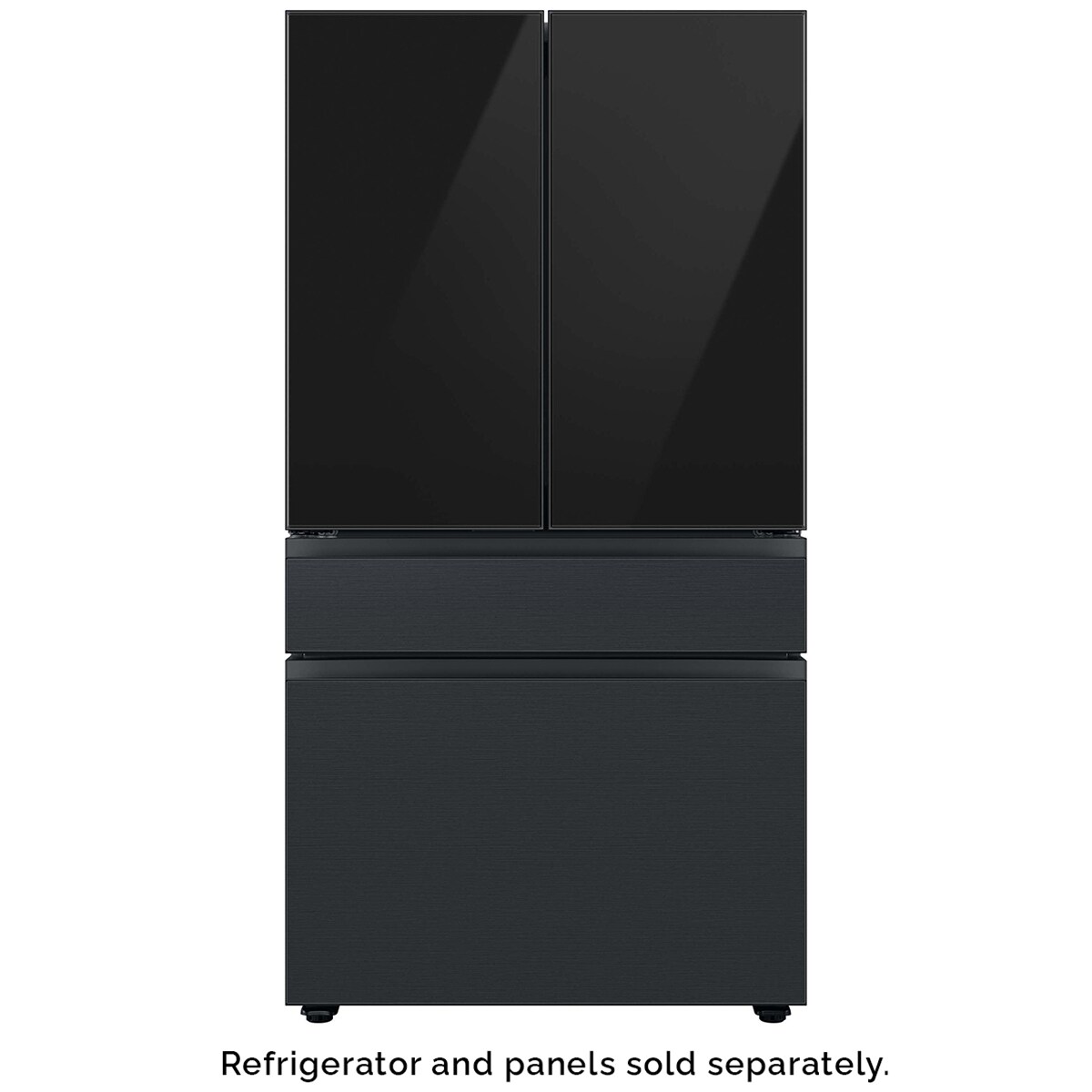 Samsung BESPOKE 4-Door French Door Middle Panel for Refrigerators - Matte Black Steel, , hires