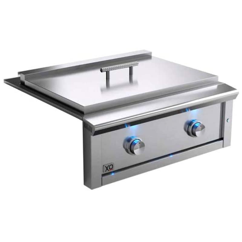 XO Pro-Grade 30 in. 2-Burner Built-In Liquid Propane Gas Flat Top Griddle with 495 sq. in. Cooking Surface - Stainless Steel, , hires