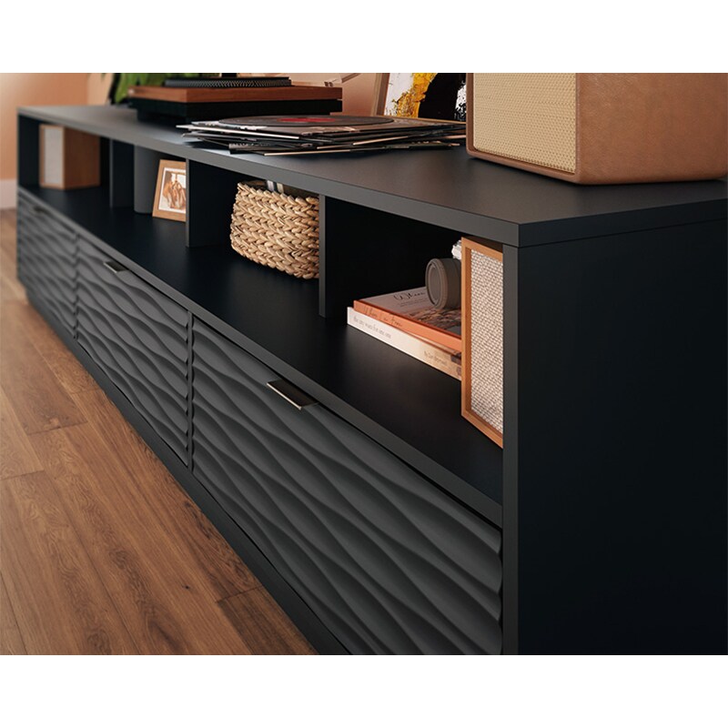 Sauder Morgan Main Collection TV & Entertainment Credenza - Black, , hires
