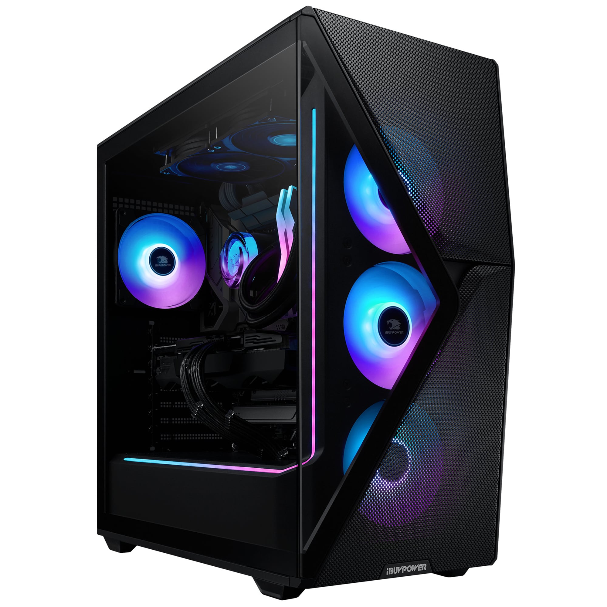 iBUYPOWER Slate Gaming Desktop with AMD Ryzen 9 9900X, 4.4 GHz, 12-Core CPU, GeForce RTX 5070Ti, 16GB VRAM GPU, 32 GB RAM, 2 TB SSD & Windows 11 Home - Black, , hires