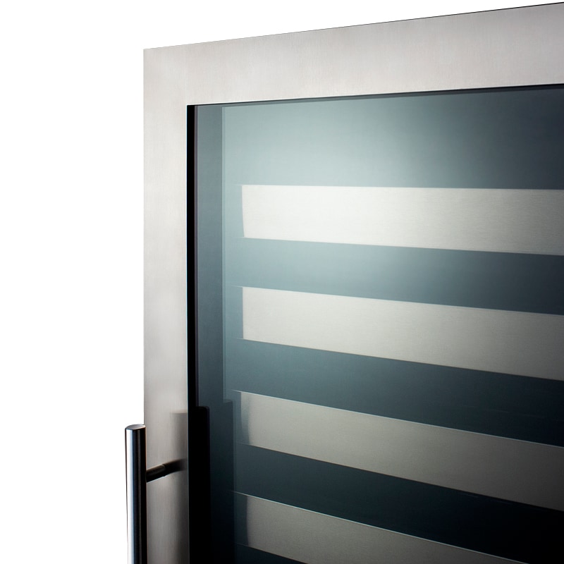 Summit 24 in. Wine Cooler with Wire Racks, Dual Temperature Zones & 163 Bottle Capacity - Stainless Steel, , hires