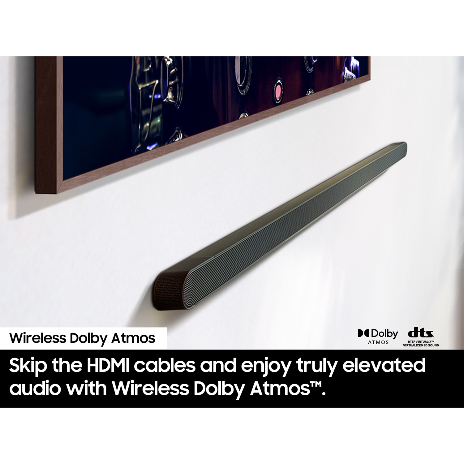 Samsung Ultra-slim 3.1.2 Channel Dolby Atmos Smart Sound Bar with Bluetooth & Wireless Subwoofer - Titan Black, Titan Black, hires
