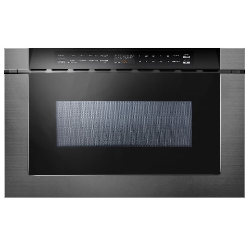 XO 24 in. 1.2 cu. ft. 1000W Drawer Microwave with Sensor Cooking - Black Stainless, Black Stainless, hires