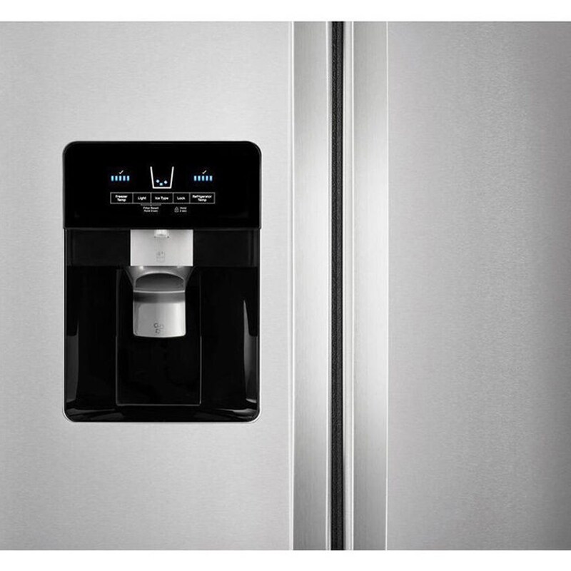 Whirlpool 36 in. 24.5 cu. ft. Side by Side Refrigerator with Ice & Water Dispenser - Fingerprint Resistant Stainless Steel, Fingerprint Resistant Stainless, hires