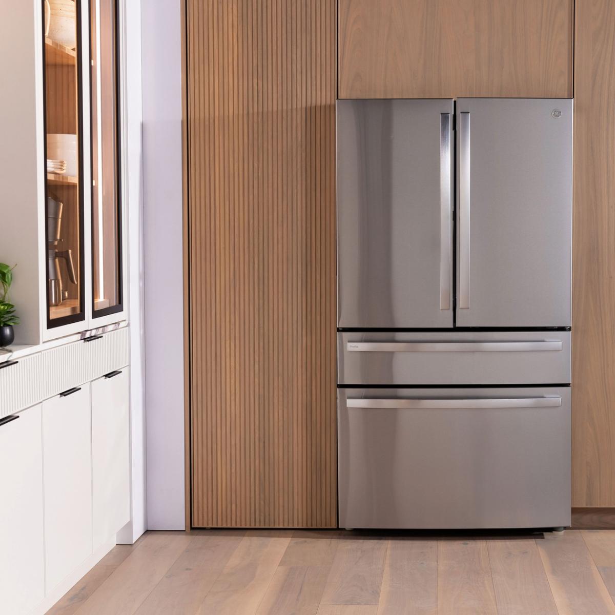 GE Profile 36 in. 23.3 cu. ft. Smart Counter Depth 4-Door French Door Refrigerator with Internal Water AutoFill Pitcher - Fingerprint Resistant Stainless, , hires