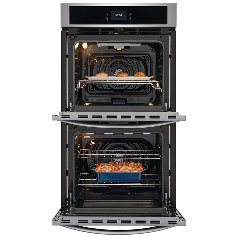 Frigidaire 27 in. 7.6 cu. ft. Top Control Electric Double Wall Oven with Standard Convection - Stainless Steel, Stainless Steel, hires