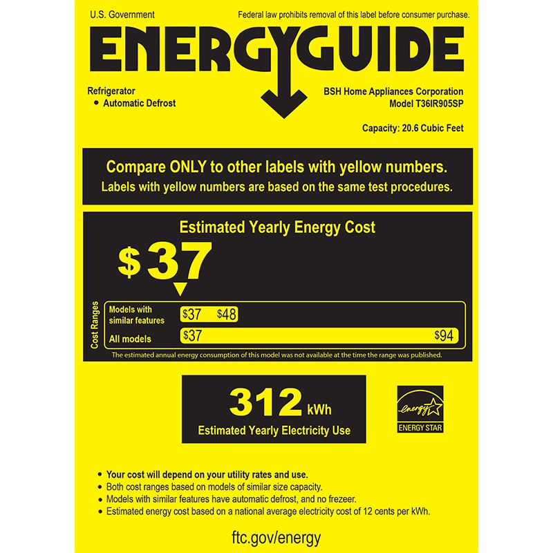 Thermador 36 in. 20.6 cu.ft. Built-In Smart Counter Depth Freeezerless Refrigerator - Custom Panel Ready, , hires