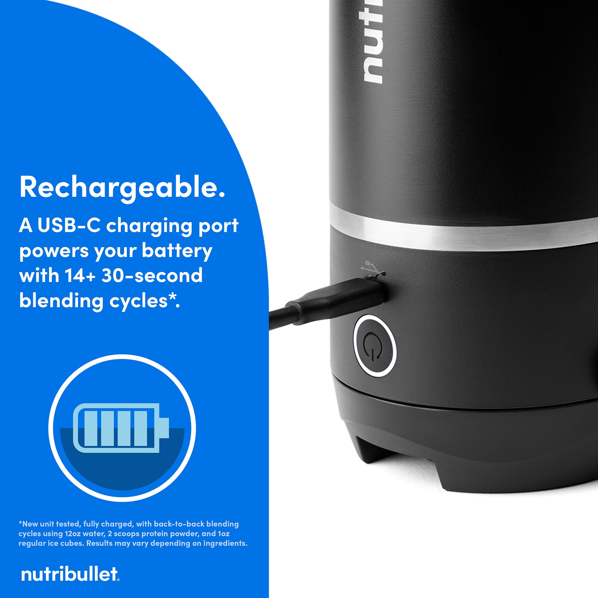 Nutribullet Flip Single Speed Cordless Insulated Portable Blender - Black, , hires