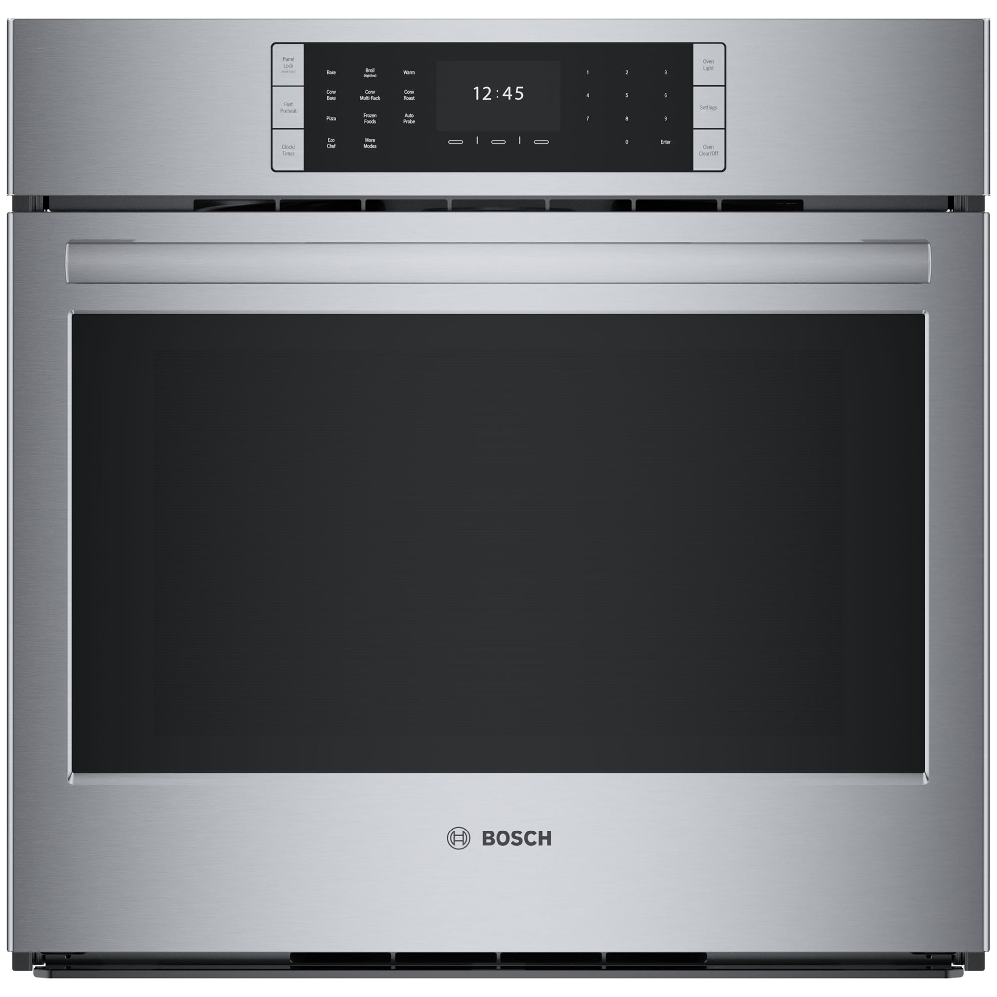 Bosch Benchmark Series 30 in. 4.6 cu. ft. Electric Single Wall Oven with True European Convection - Stainless Steel, , hires