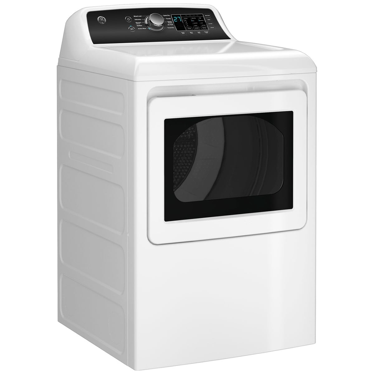 GE 27 in. 7.4 cu. ft. Gas Dryer with Sanitize Cycle & Sensor Dry - White, , hires