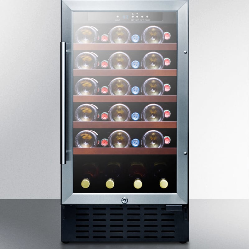 Summit 18 in. Undercounter Wine Cooler with Single Zone & 34 Bottle