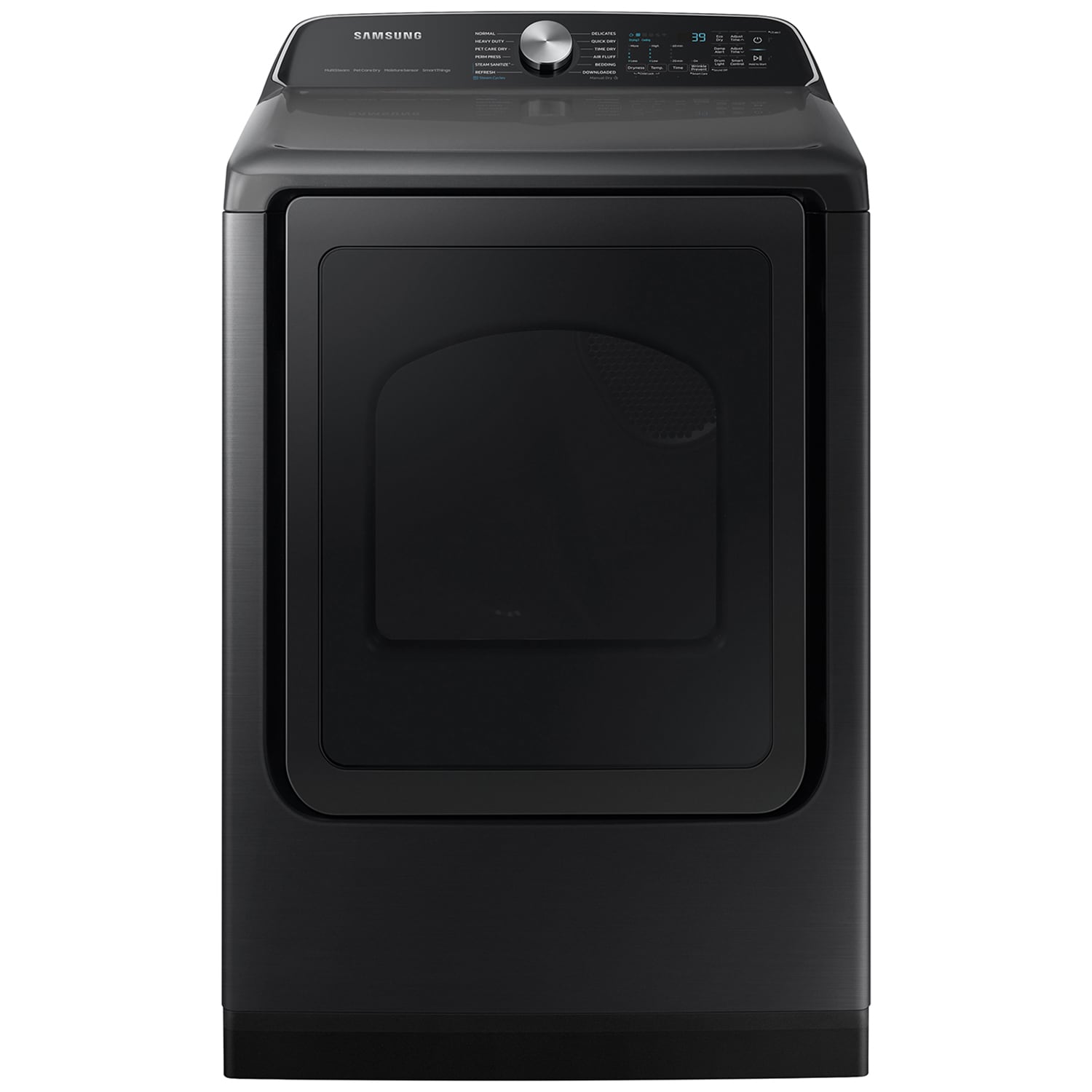 Samsung 27 in. 7.4 cu. ft. Smart Electric Dryer with Sensor Dry, Sanitize & Steam Cycle - Brushed Black, Brushed Black, hires