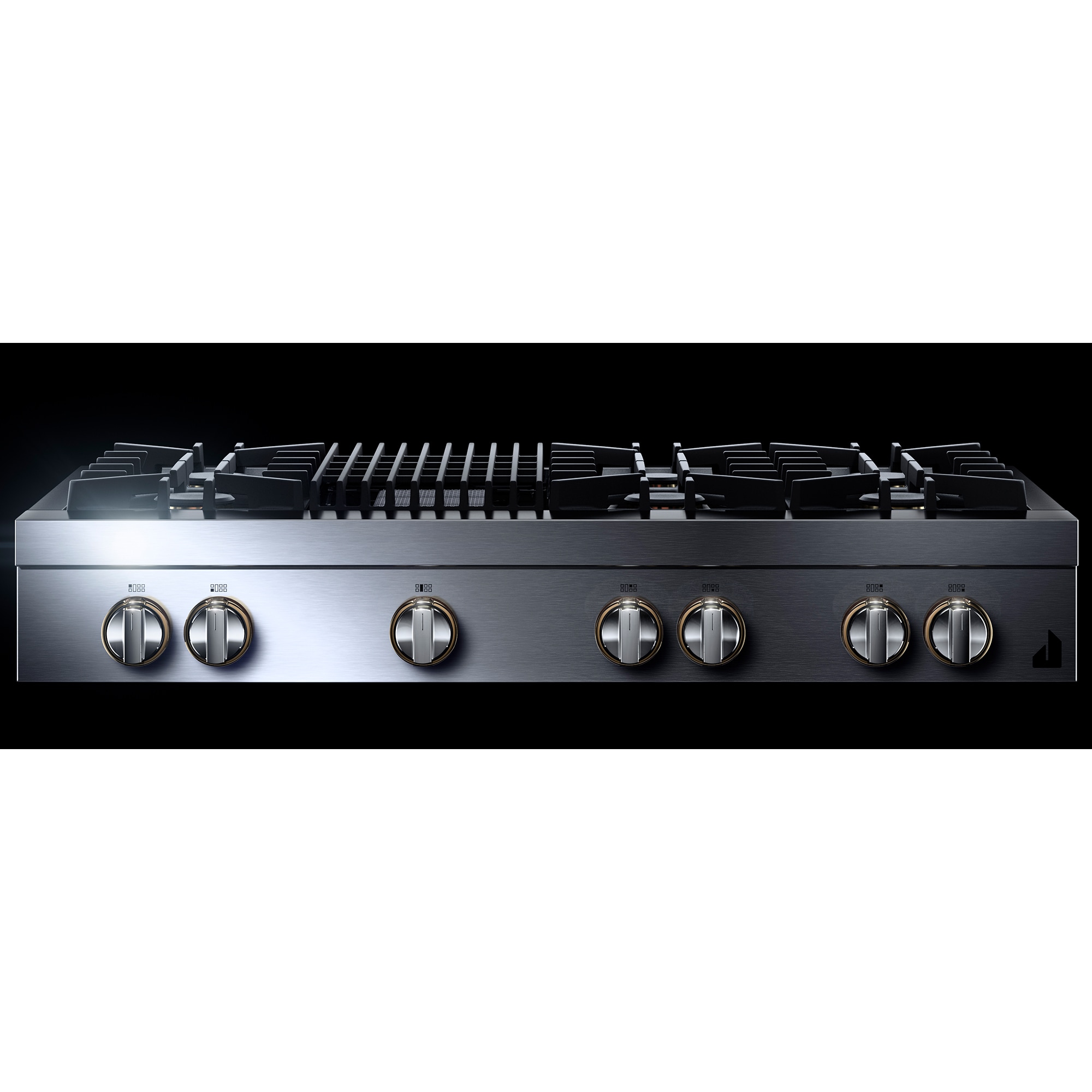JennAir Rise 48 in. 6-Burner Natural Gas Rangetop with Grill, Simmer Burner & Power Burner - Stainless Steel, , hires