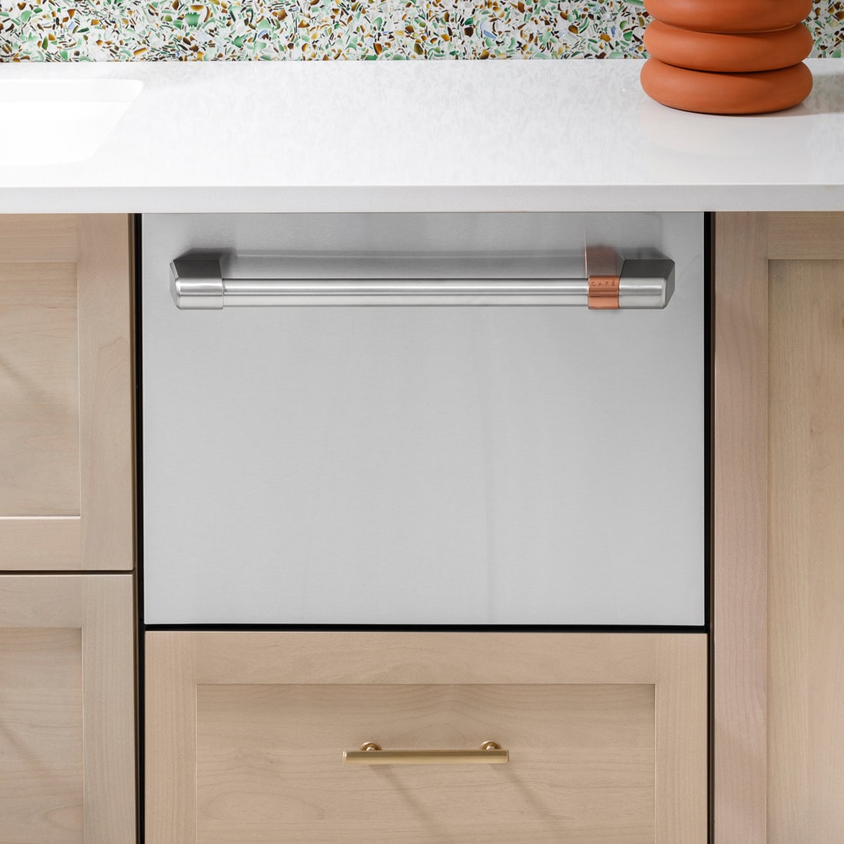 Cafe 24 in. Smart Dishwasher with Top Control & 45 dBa Sound Level - Stainless Steel, , hires