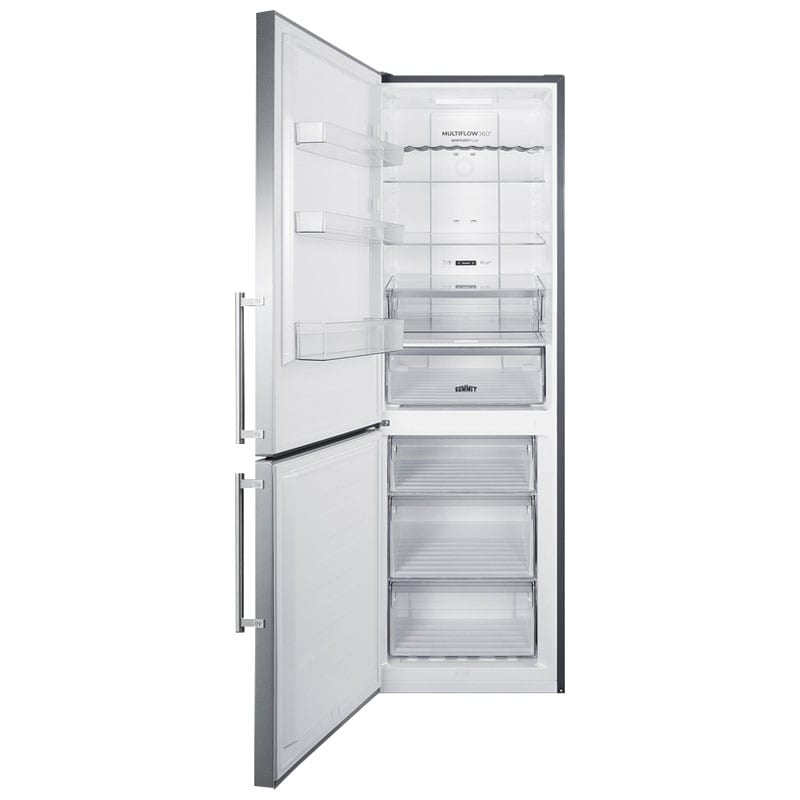 Summit 24 in. 10.6 cu. ft. Counter Depth Left-Hinged Bottom Freezer Refrigerator - Stainless Steel, , hires