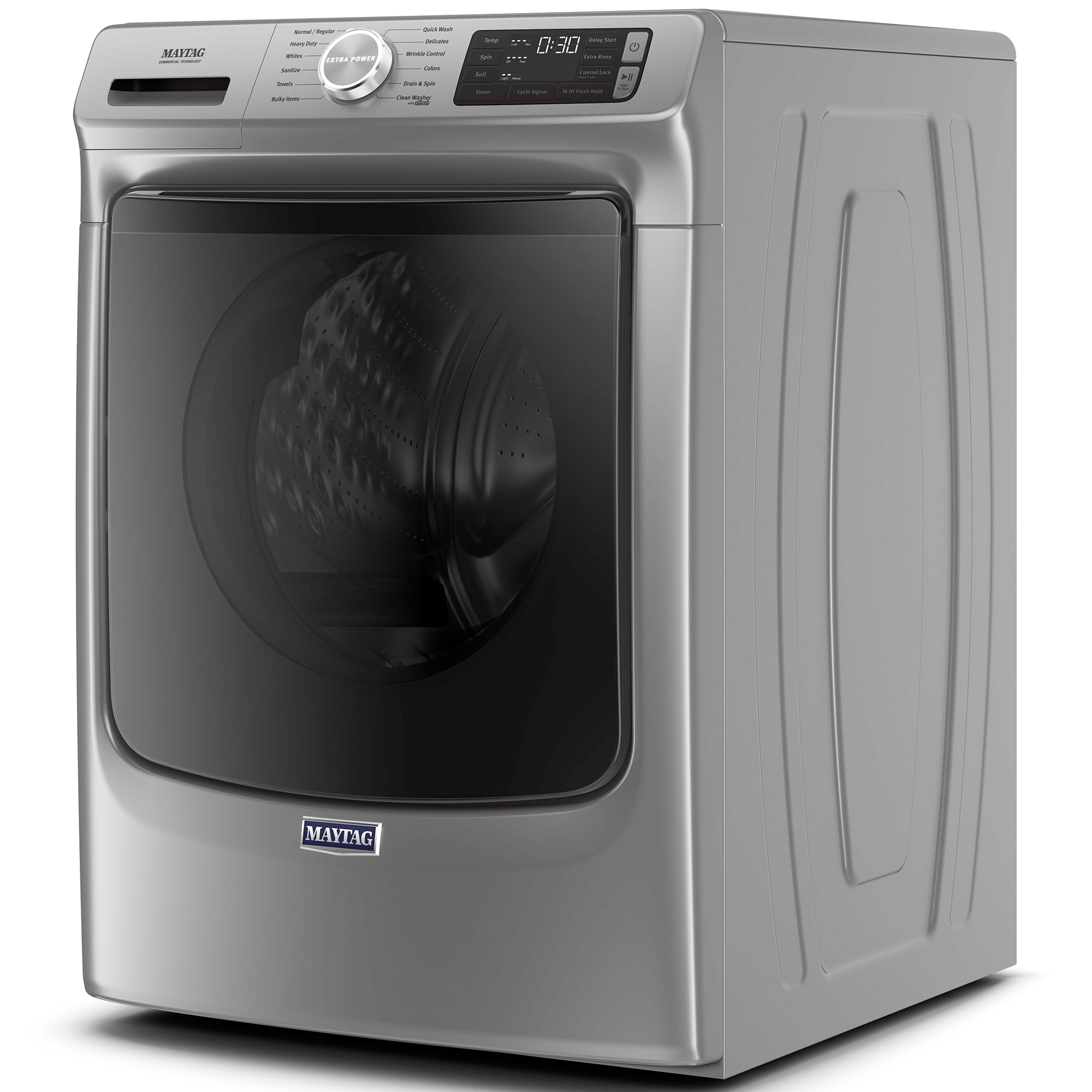 Maytag 27 in. 4.8. cu. ft. Stackable Front Load Washer with Extra Power and 16-Hr Fresh Hold Option - Metallic Slate, Metallic Slate, hires