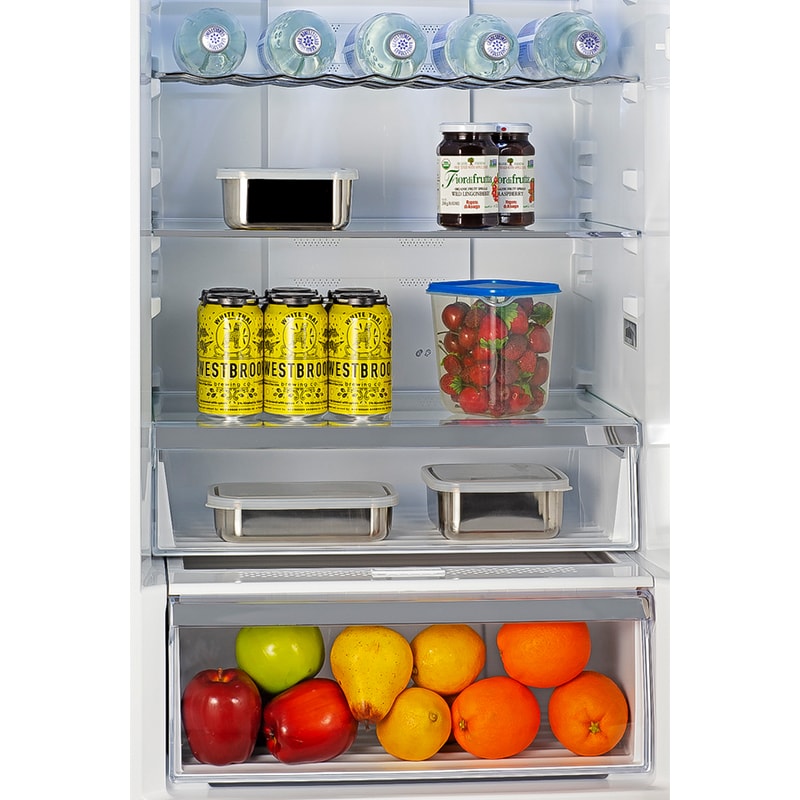 Summit Thin Line Series 24 in. 10.8 cu. ft. Counter Depth Left-Hinged Bottom Freezer Refrigerator - Stainless Steel Look, , hires