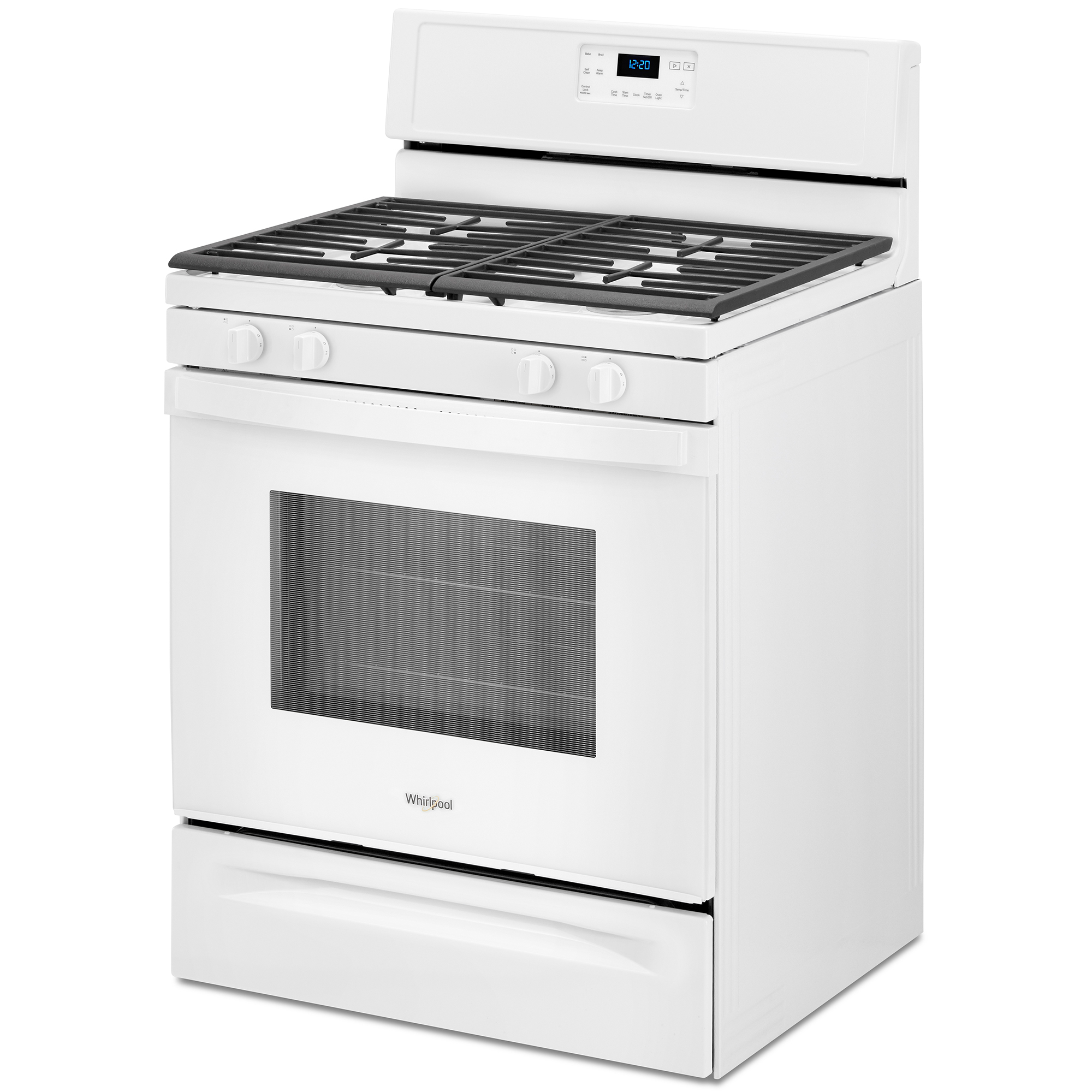 Whirlpool 30 in. 5.0 cu. ft. Oven Freestanding Gas Range with 4 Sealed Burners White P.C
