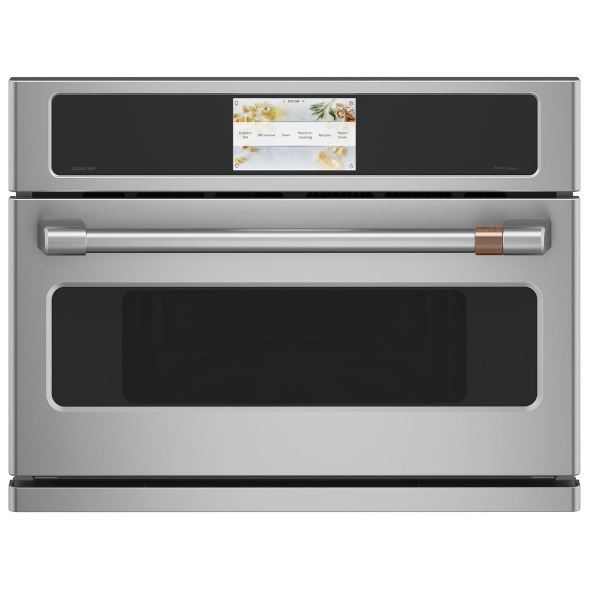 Cafe 27 in. 1.7 cu. ft. Smart Speed/Steam Electric Single Wall Oven with True European Convection & Sensor Cooking - Stainless Steel, , hires