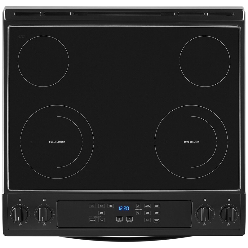 Whirlpool 30 in. 4.8 cu. ft. Slide-In Electric Range with Radiant Burners - Black, Black, hires