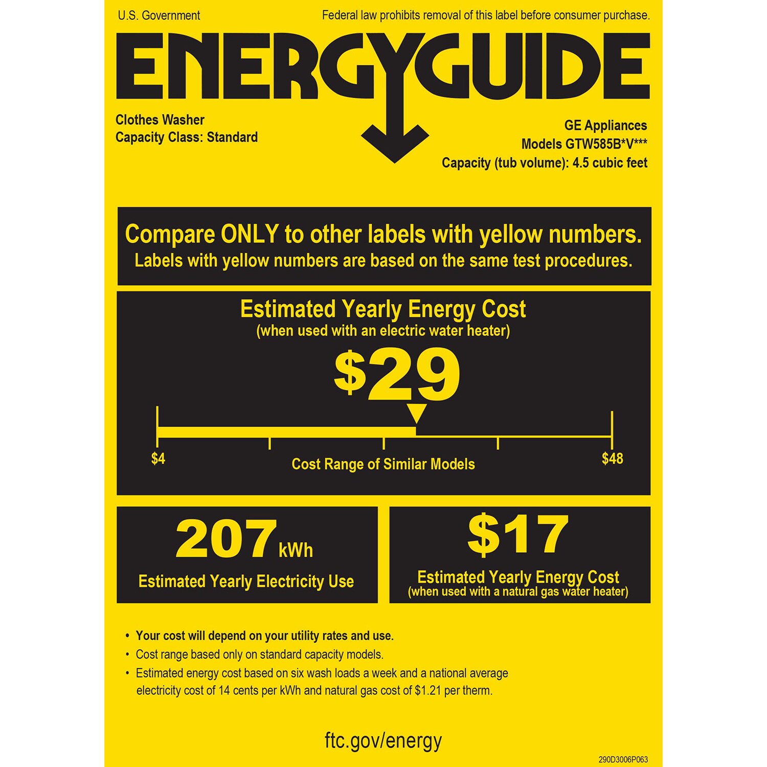 GE 27 in. 4.5 cu. ft. Top Load Washer with Agitator & Sanitize with Oxi - White, , hires