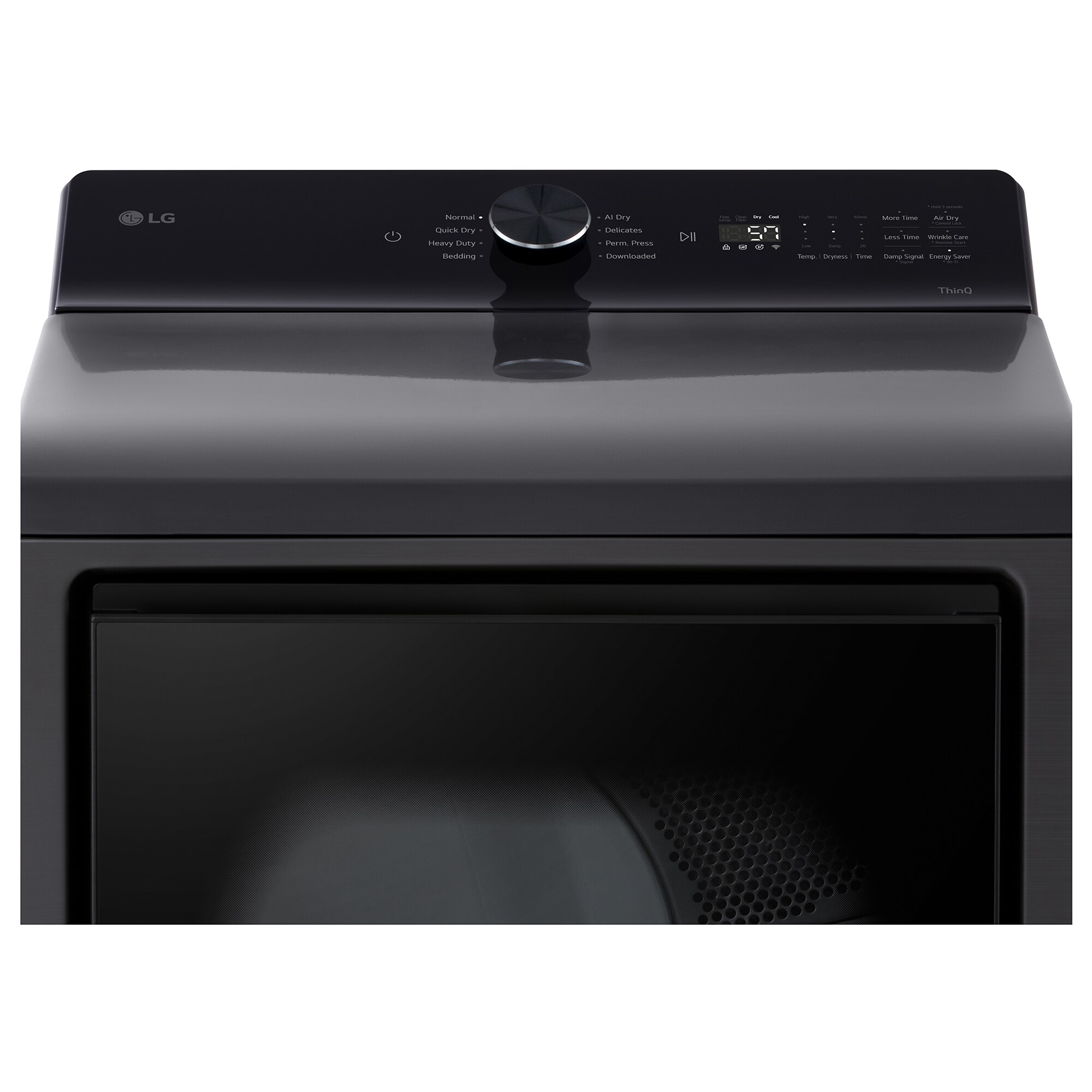 LG 27 in. 7.3 cu. ft. Smart Electric Dryer with AI Sensor Dry - Platinum Black, Platinum Black, hires