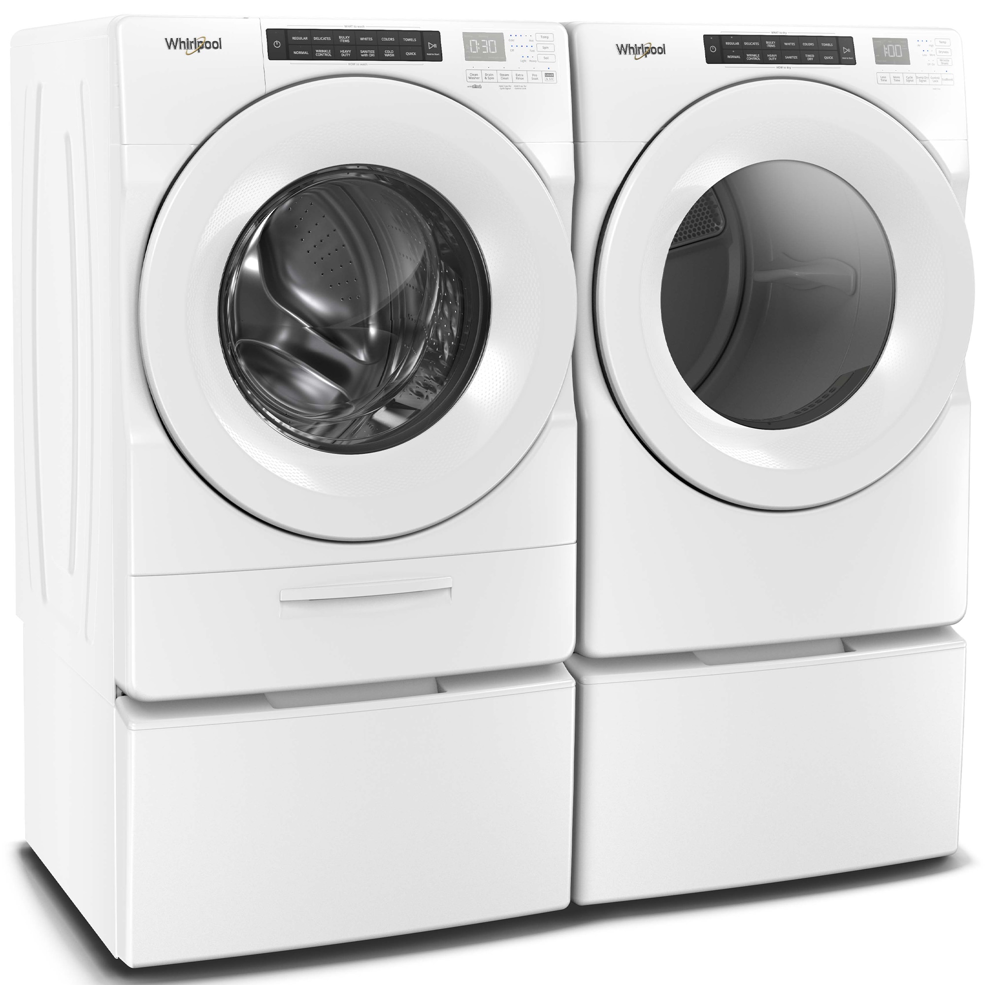 Whirlpool 27 in. 7.4 cu. ft. Stackable Long Vent Gas Dryer with Intuitive Controls, Sanitize Cycle & Sensor Dry - White, , hires