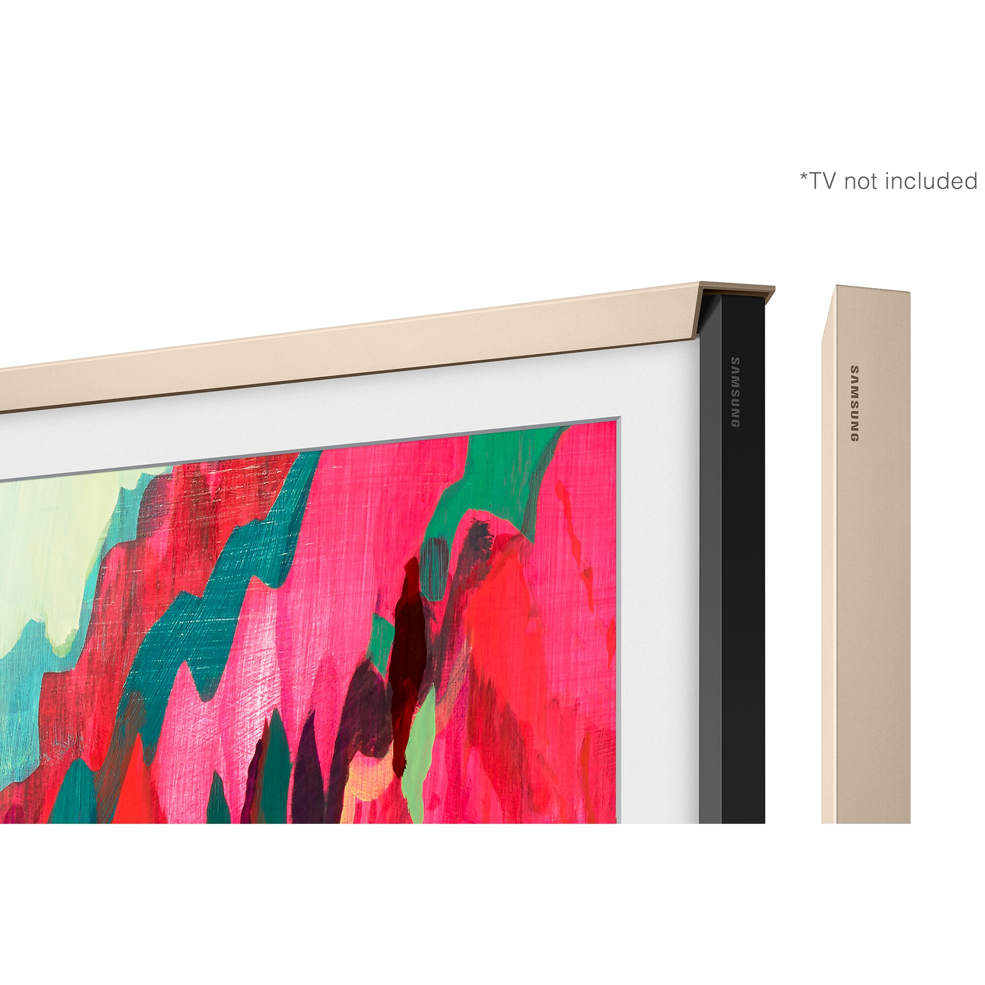 Samsung The Frame 65" Customizable Bezel - Sand Gold Metal Compatible with the Samsung 2021 - 2025 Frame TVs and 2025 Frame Pro TVs, , hires