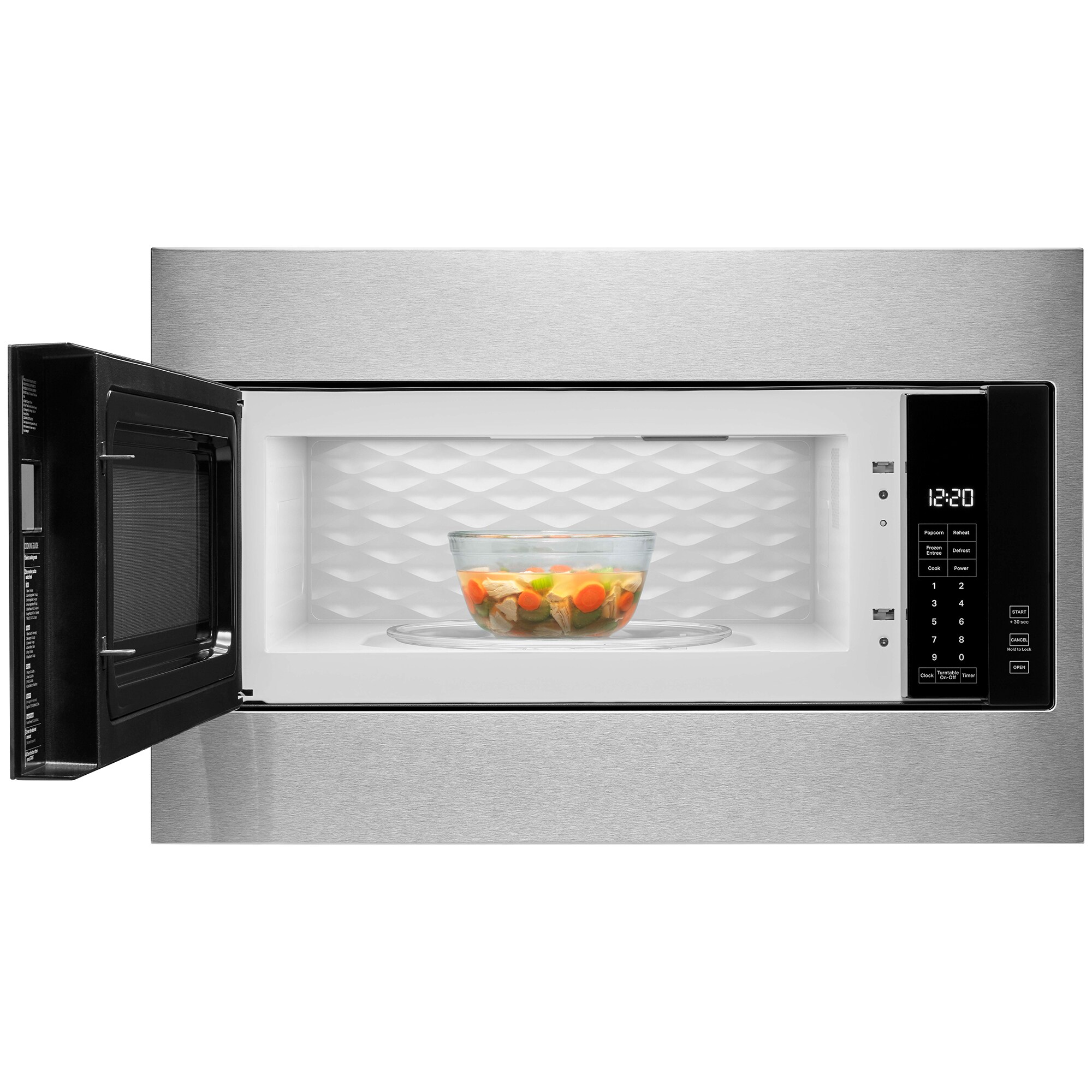 Whirlpool 30 in. 1.1 cu. ft. 1000W Low Profile Built-In Microwave - Stainless Steel, , hires