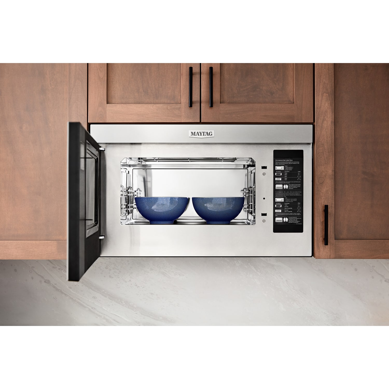 Maytag 30 in. 1.1 cu. ft. 950W Smart Over-the-Range Microwave with 400 CFM & Sensor Cooking - Stainless Steel, , hires