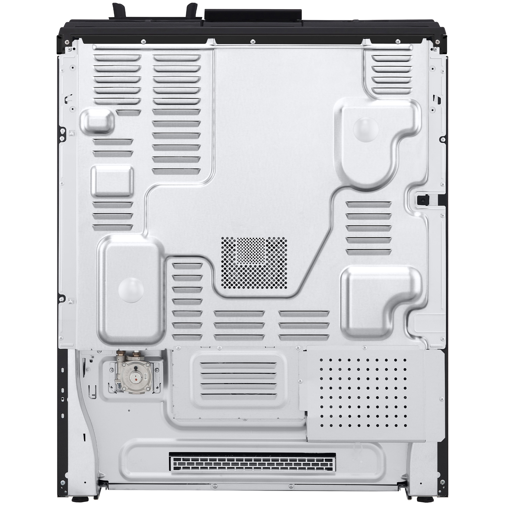 LG InstaView 30 in. 6.9 cu. ft. Smart Air Fry True European Convection Double Oven Slide-In Gas Range with 5 Sealed Burners & Griddle - PrintProof Black Stainless Steel, PrintProof Black Stainless Steel, hires