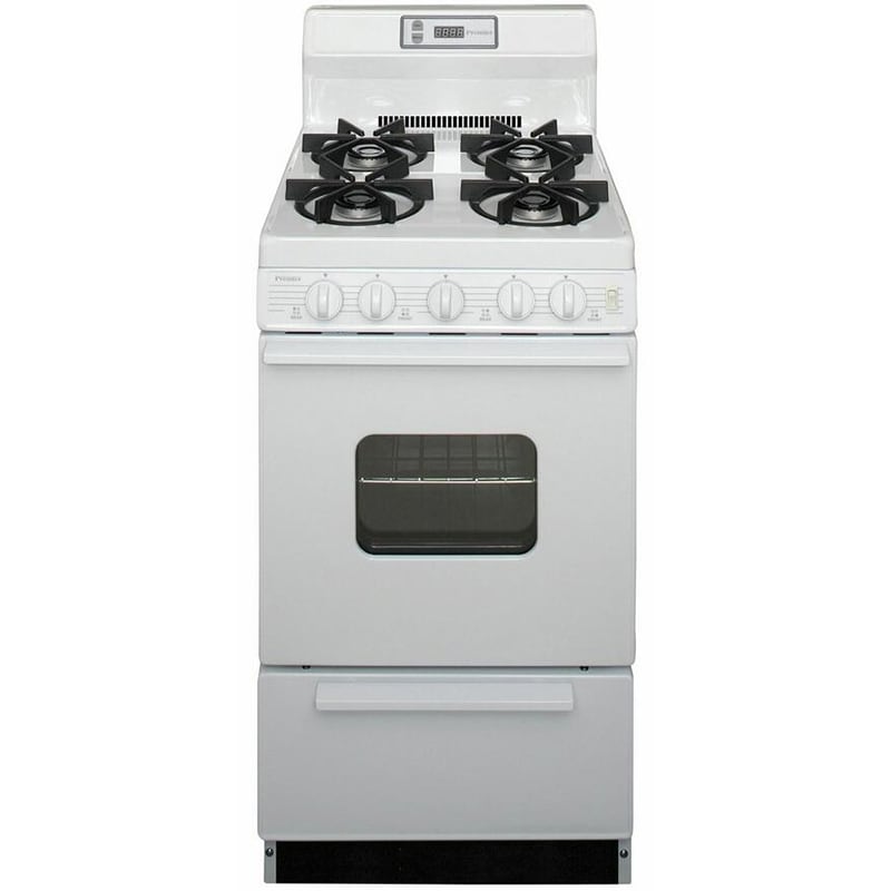 Premier 20 in. 2.4 cu. ft. Gas Range with 4 Sealed Burners - White, White, hires