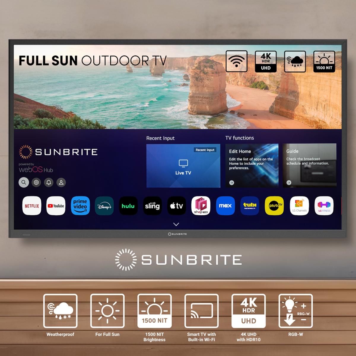 SunBrite - Solis Series 49" Class Full Sun 4K UHD LED Smart webOS Outdoor TV, , hires