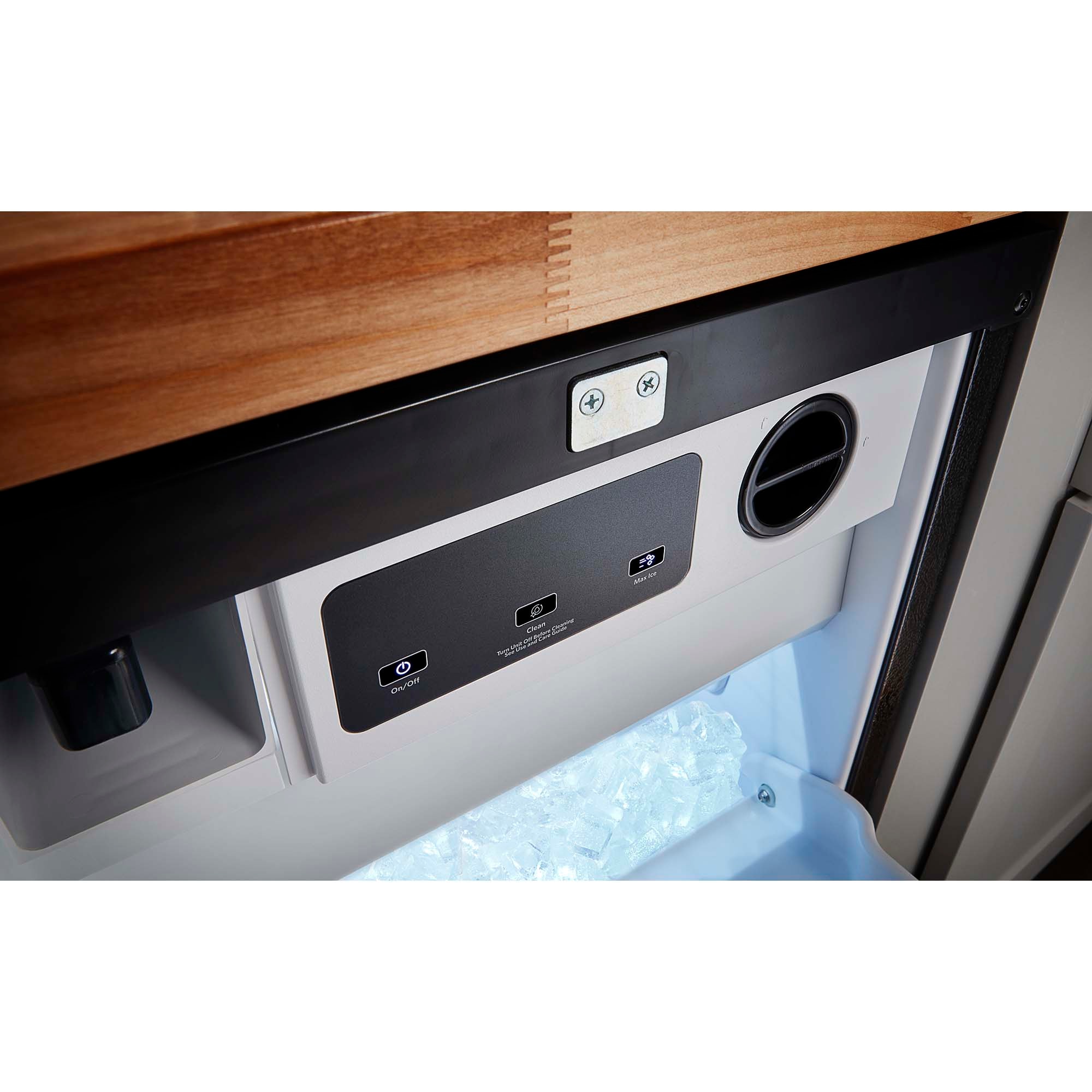 KitchenAid 18 in. Built-In Undercounter Ice Maker with 35 lb. Ice Storage, Auto-Defrost & Digital Control - Stainless Steel with PrintShield Finish, , hires