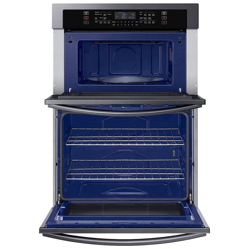 Samsung 30 in. 7 cu. ft. Smart Electric Microwave/Wall Oven Combo with Sensor Cooking - Black Stainless, Black Stainless, hires