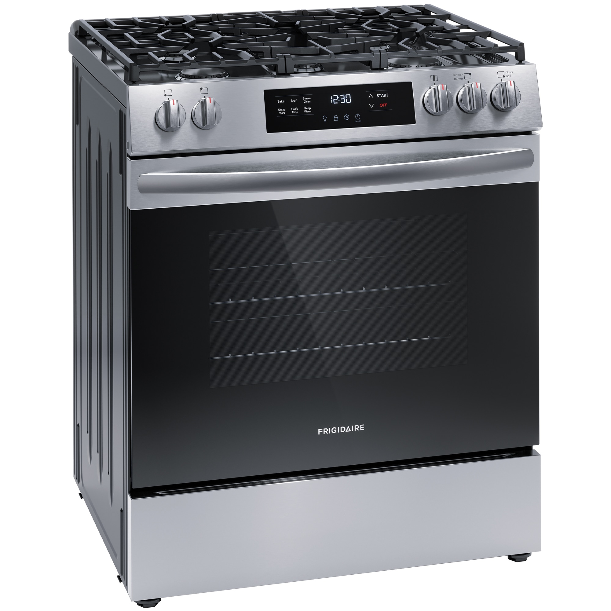 Frigidaire 30 in. 5.1 cu. ft. Slide-In Gas Range with 5 Sealed Burners - Stainless Steel, Stainless Steel, hires