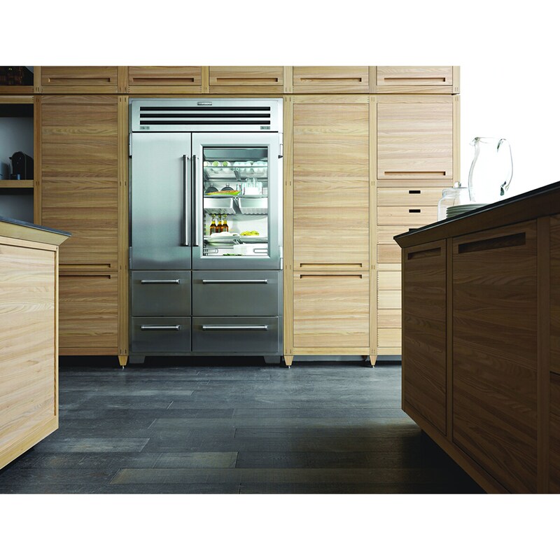 Sub-Zero Pro 48 in. 30.4 cu. ft. Built-In Smart Counter Depth 6-Door Side-by-Side Refrigerator with Glass Door & Ice Maker - Stainless Steel, , hires